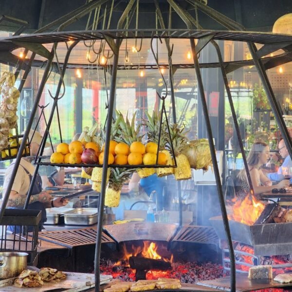 Open-fire grill at Fuegos de Apalta restaurant
