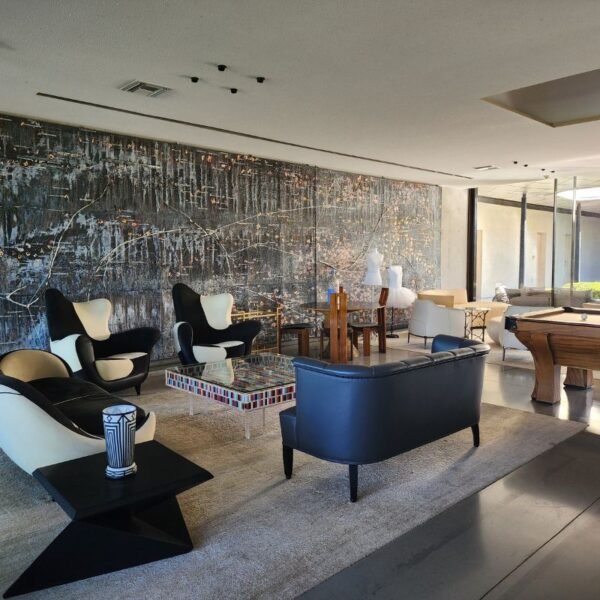 Lounge area at VIK Chile winery hotel