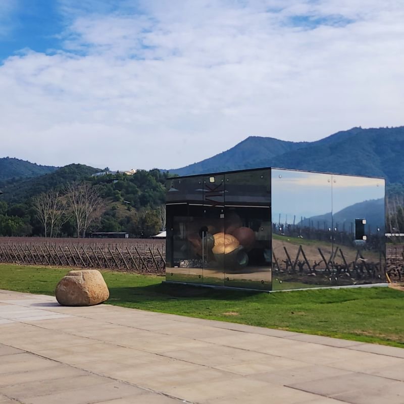 VIK winery glass tasting room, Millahue Colchagua, Chile